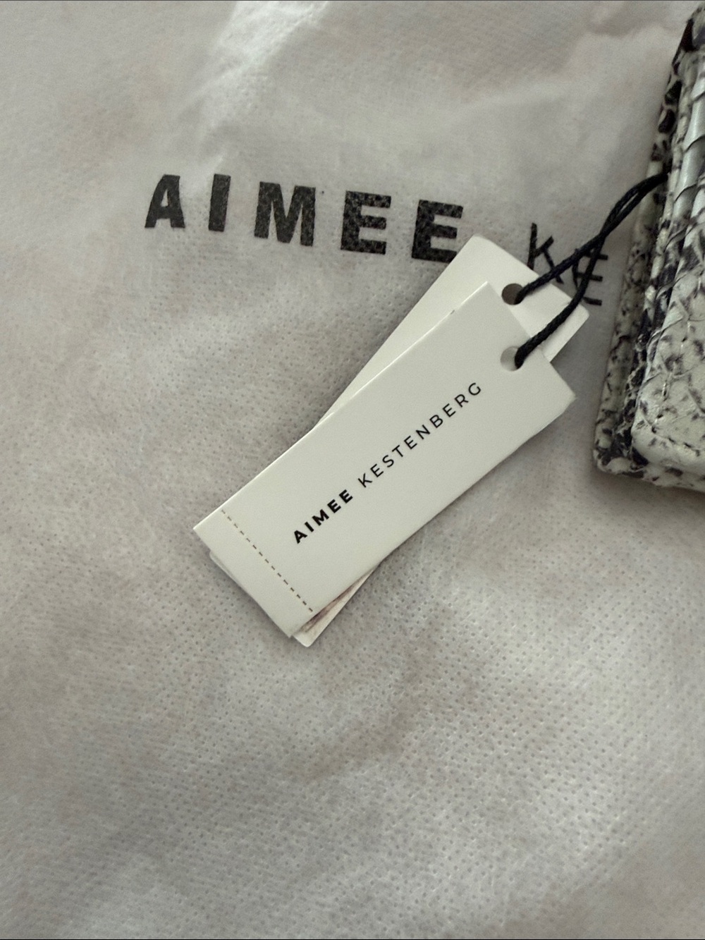 Aimee Kestenberg Silver and Black Snakeskin Card Wallet - Picture 12 of 13